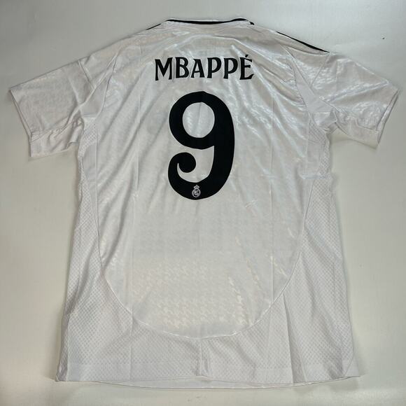 Adidas Real Madrid #9 Kylian Mbappe Authentic Soccer Jersey NWT Mens Large - Picture 8 of 9